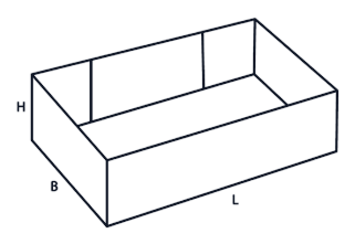 Line drawing of FEFCO 0452 box style