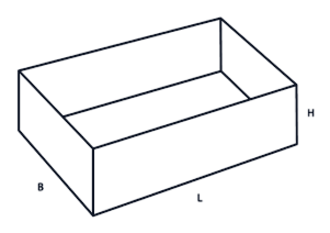 Line drawing of FEFCO 0501 box style