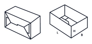 Line drawing of FEFCO 0700 box style