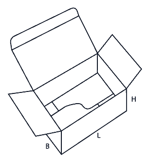 Line drawing of FEFCO 0713 box style
